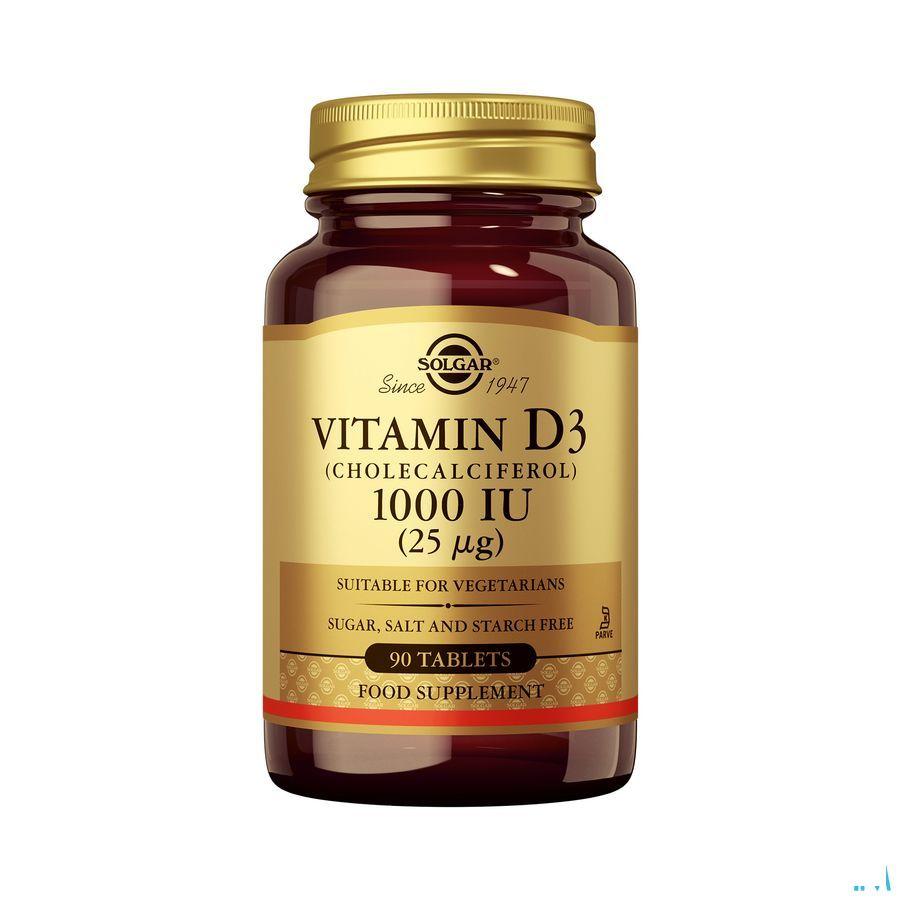 Solgar Vitamin D-3 25mcg/1000IETabletten 90  -  Solgar Vitamins