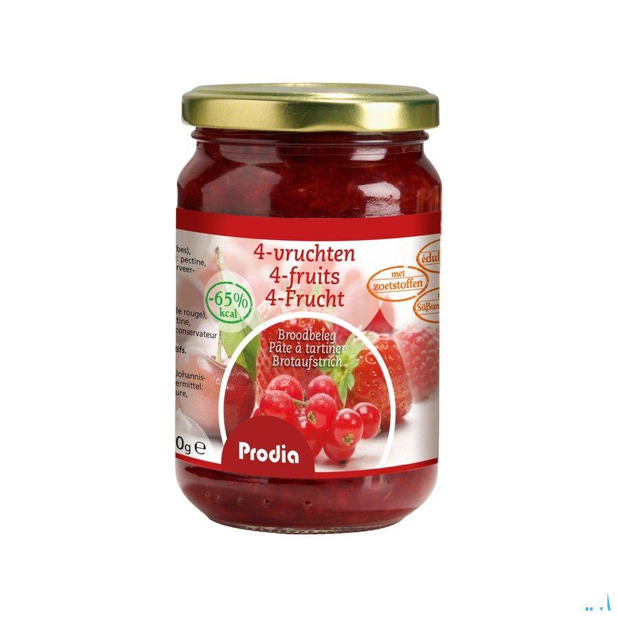 Prodia Broodbeleg 4 Vruchten + Maltitol 300 gr 6189  -  Revogan