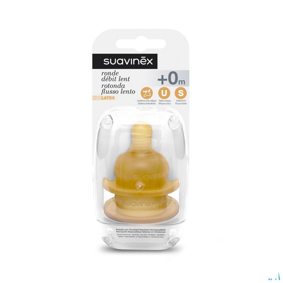 Suavinex Teets Zuigspeen Latex Rond + 0m 2