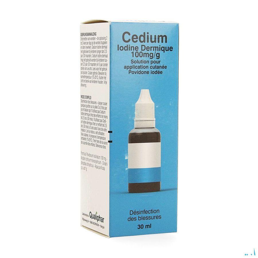 Cedium Iodine Dermaal 100Mg/ g Opl Cutaan Gebr.30 ml  -  Qualiphar