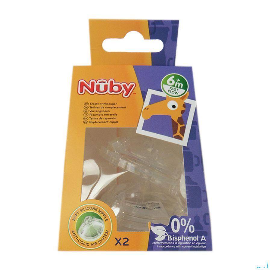 Nuby Cl Speen Vervanging Softflex Fast Flow +6M