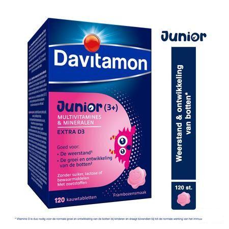 Davitamon Junior Framboos V1 Tabletten 120
