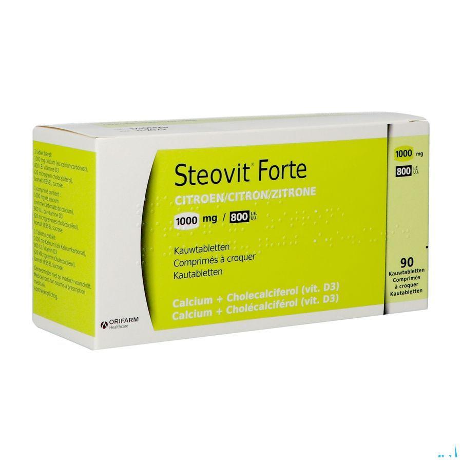 Steovit Forte Citron 1000 mg/800UI Comprimes Croq 90