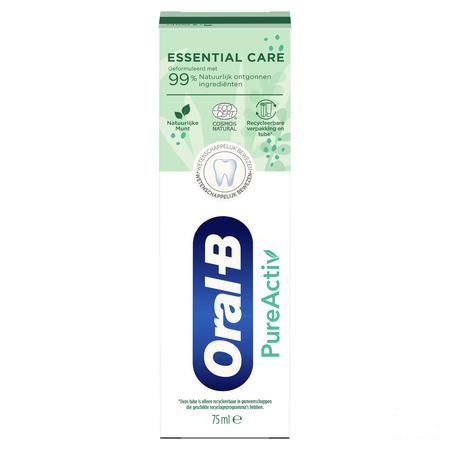 Oral B Tandpasta Pureactiv 0% Essential 75 ml