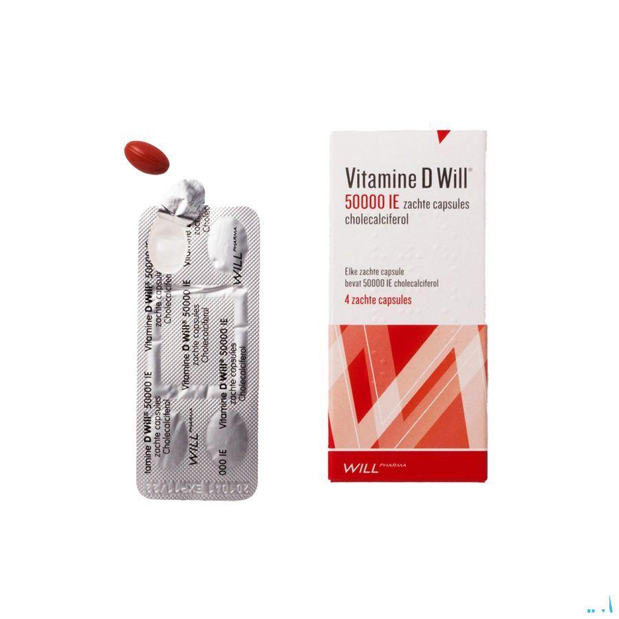 Vitamine D Will 50000Ui Caps Molle 4  -  Will Pharma
