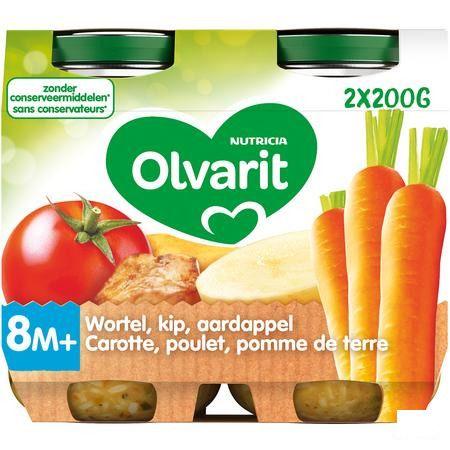 Olvarit Wortel Kip Puree 2x200 gr 8m01  -  Nutricia