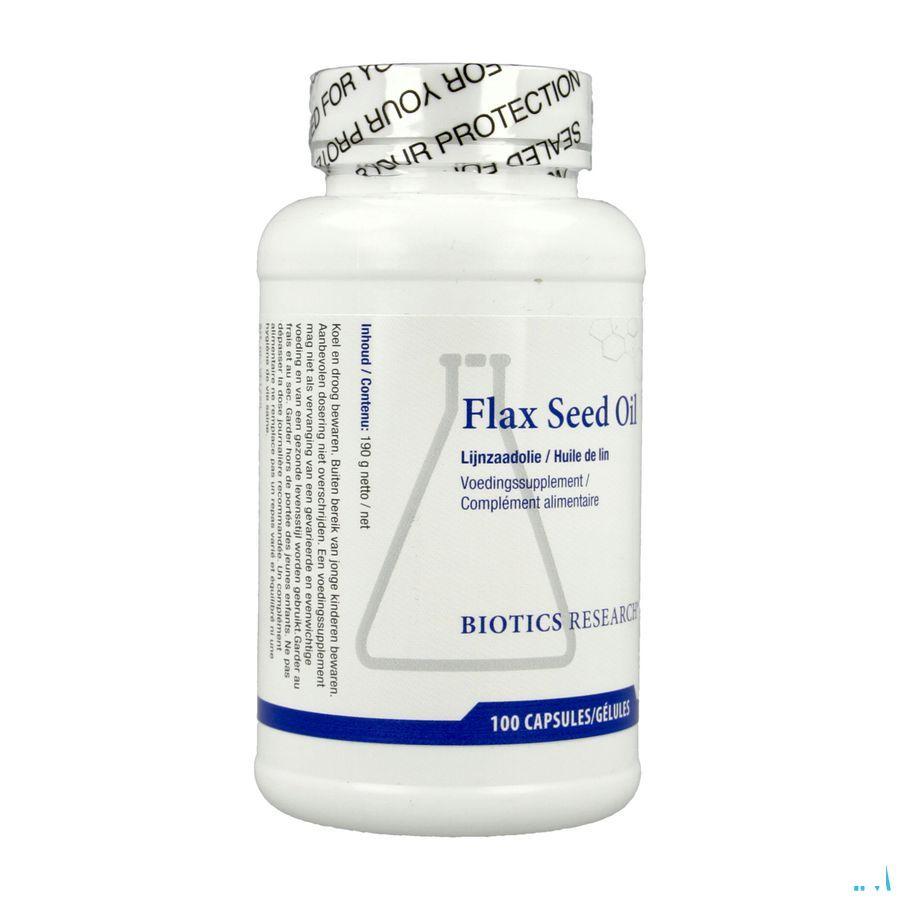 Biotics Flax Seed Oil 100 softgels  -  Energetica Natura