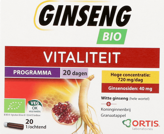 Ortis Ginseng Bio Z/Alcohol 20X15 ml  -  Ortis