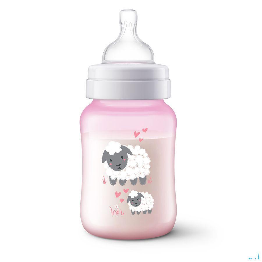 Philips Avent Anti colic Zuigfles 260 ml Roze Scf821/14  -  Bomedys