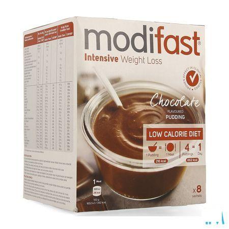 Modifast Chocolate Flavoured Pudding 8x55 gr  -  Nutrition & Sante