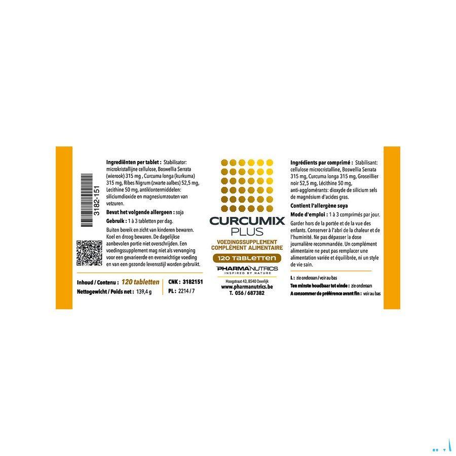 Curcumix Plus Tabletten 120 Pharmanutrics  -  Pharmanutrics