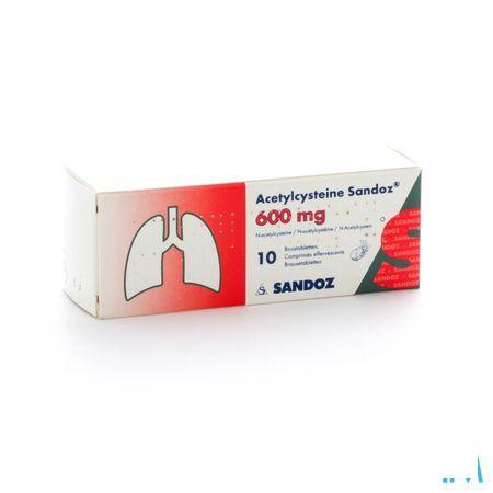 Acetylcysteine Sandoz 600 mg Cpr Eff. 10