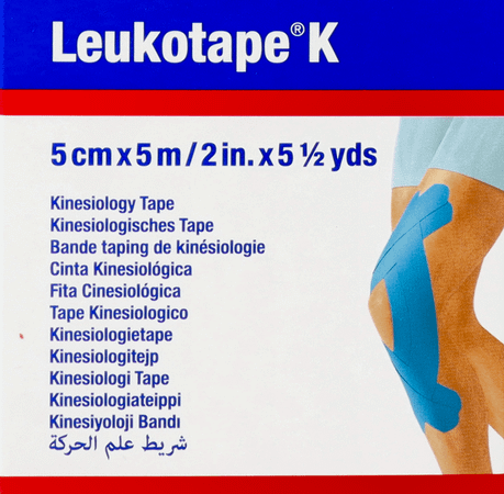 Leukotape K Kleefwindel Elast Blauw 5,0cm x 5m 1