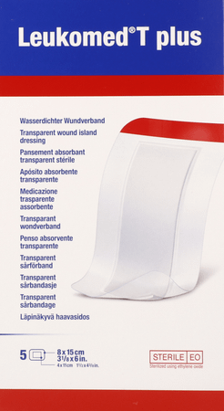 Leukomed T Plus Verband Ster 8,0cmx15cm 5 7238208