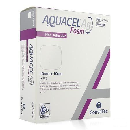 Aquacel Ag Foam Non Adhesif 10X10Cm 10