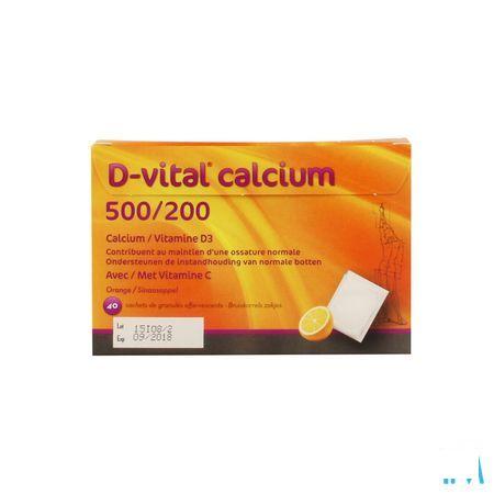 D Vital Calcium 500/200 Orange Sachet 40  -  Depharm