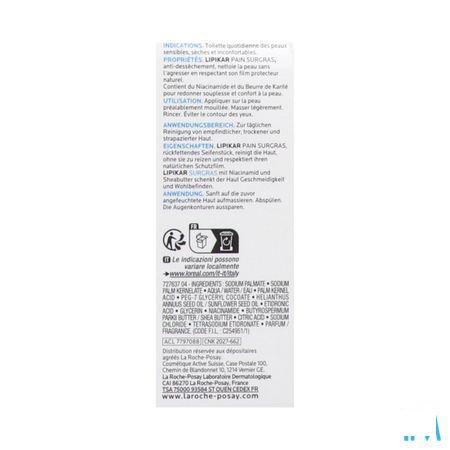 Lipikar Overvet Wasstuk 150 gr  -  La Roche-Posay