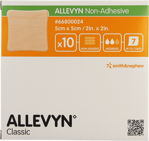 Allevyn Non Adhesive Verband Hydrocel. 5x 5cm 10 66800024  -  Smith Nephew
