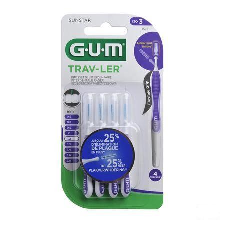 Gum Proxabrush Travel Cyl. Xfine 4 1512