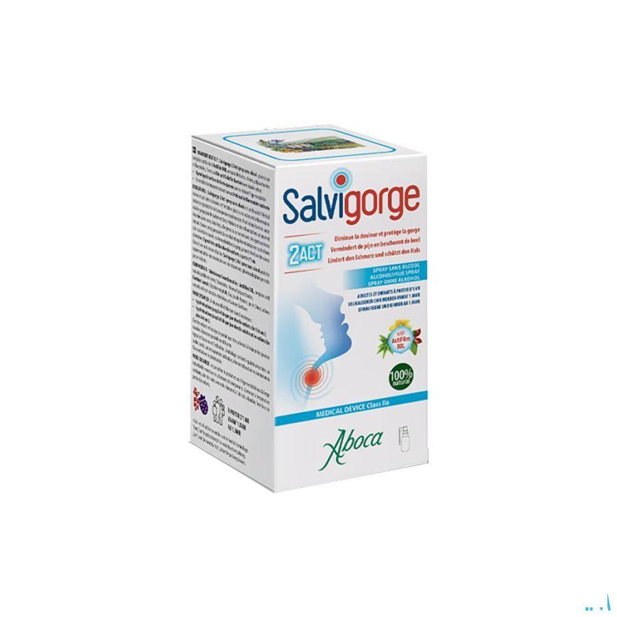 Salvigorge 2act Spray zonder Alcohol 30 ml  -  Aboca