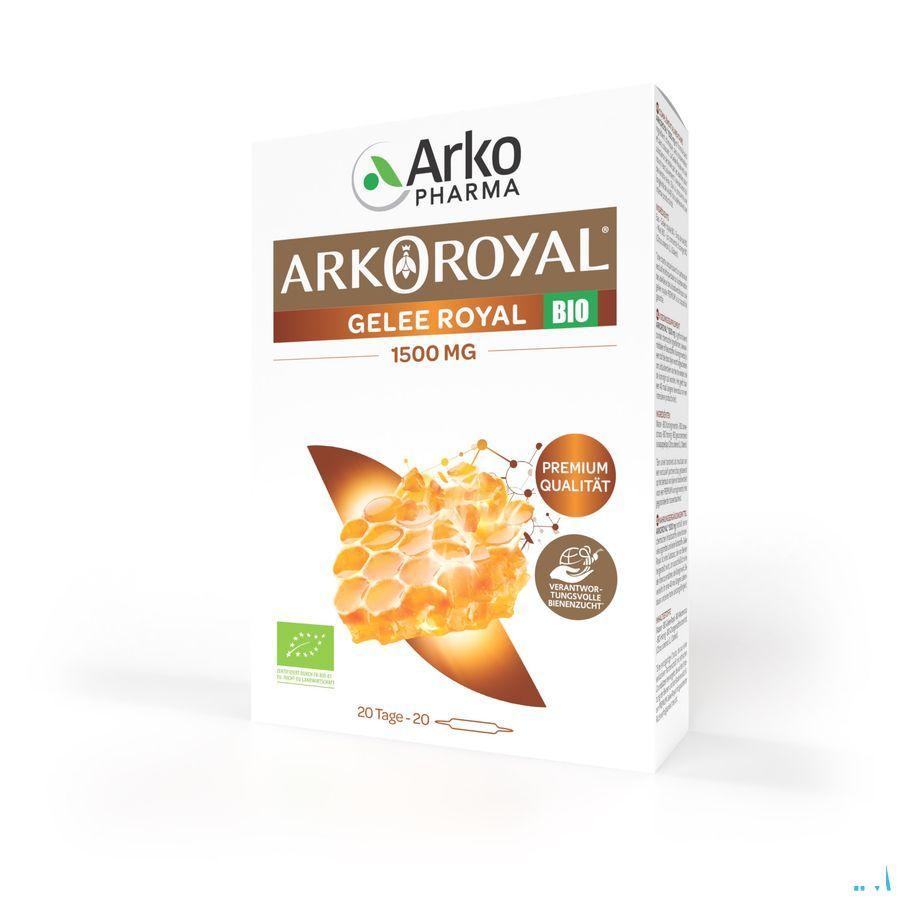 Arkoroyal Gelee Royale Bio 1500 mg Ampoule 20x10 ml  -  Arkopharma