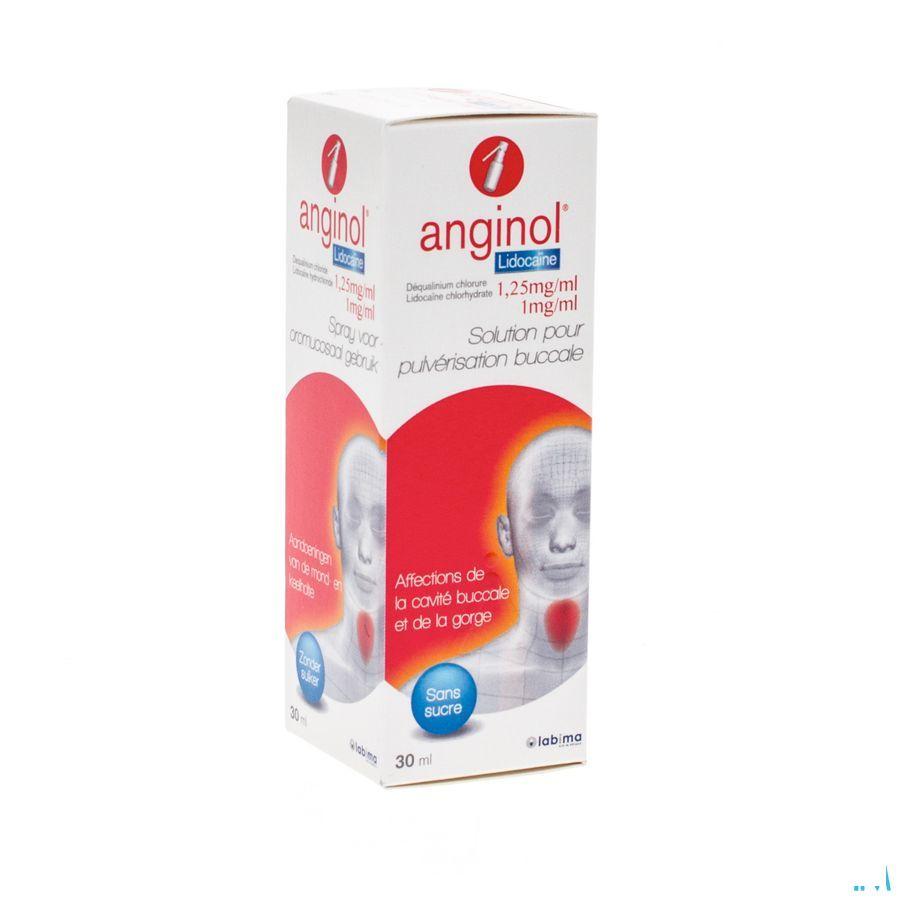 Anginol Lidocaine Spray Buccal 30 ml