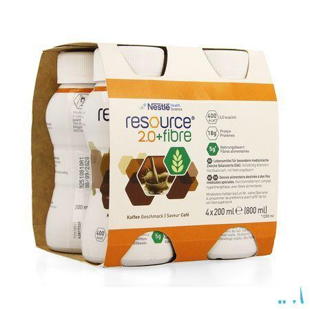 Resource 2.0 Fibre Koffie 4x200 ml 12100790  -  Nestle