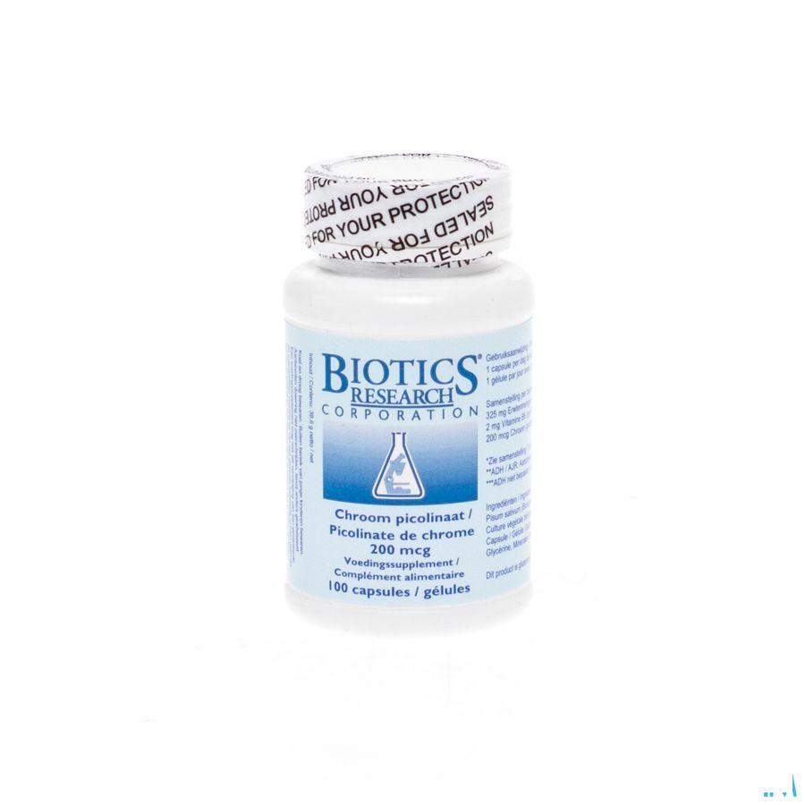 Biotics Chroom Picolinaat 200mcg 100 gélules  -  Energetica Natura