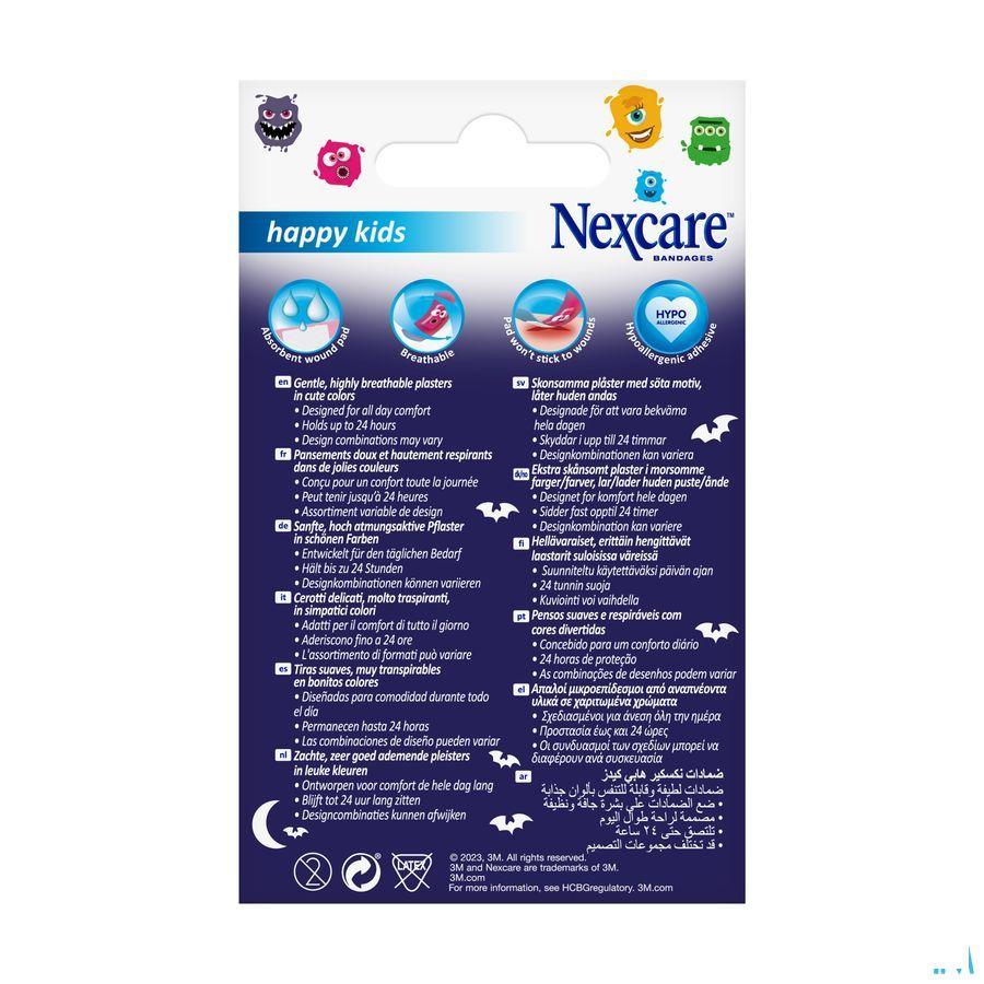 Nexcare 3m Happy Kids Monstres Pansement 20 N0920mo  -  3M
