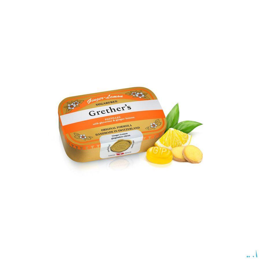 Grether'S Suikervrij Pastilles Gember-Citroen 110 g  -  Melisana
