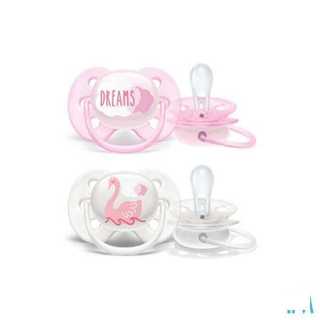 Philips Avent Sucette 0M+ Soft Girl  -  Bomedys