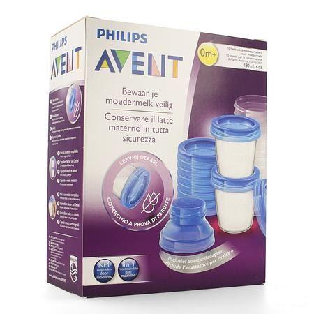 Philips Avent Via Natural Moedermelk Bewaarbekerset Scf618/10  -  Bomedys