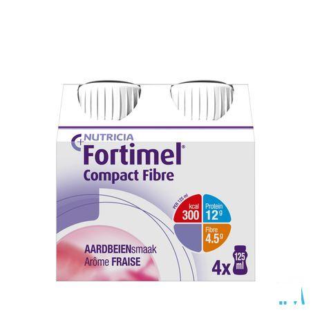 Fortimel Compact Fibre Aardbei 4x125 ml  -  Nutricia