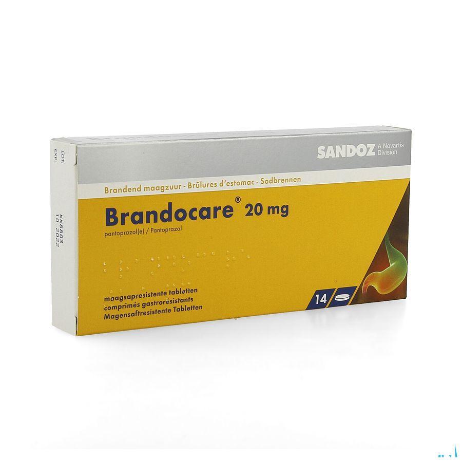 Brandocare 20 mg Maagsapresist. Tabletten 14