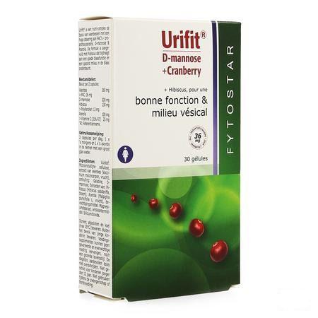 Fytostar Urifit D-mannose + Cranberry Capsule 30  -  Ocebio