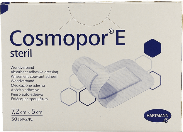 Cosmopor E Latexfree 7,2x5cm 50 P/s  -  Hartmann
