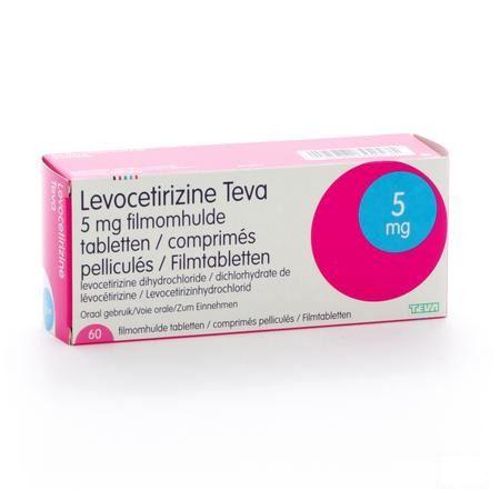 Levocetirizine Teva 5 mg Filmomhulde Tabletten 60 X 5 mg