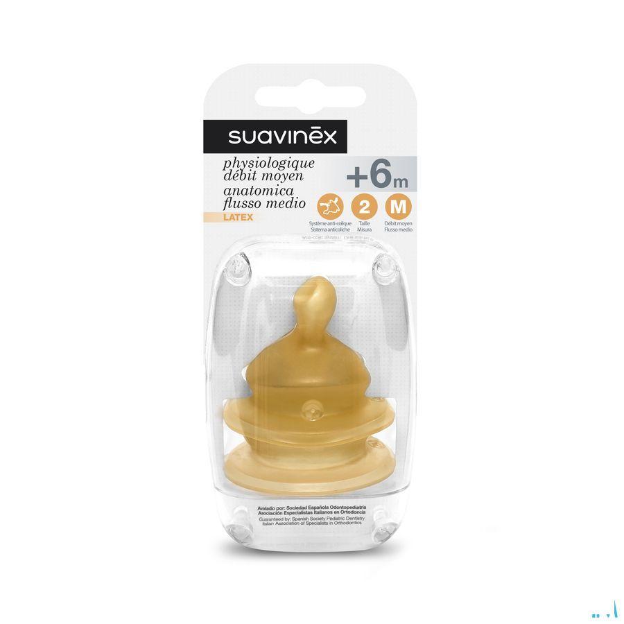 Suavinex Teets Zuigspeen Latex Anat. 2 Medium 2