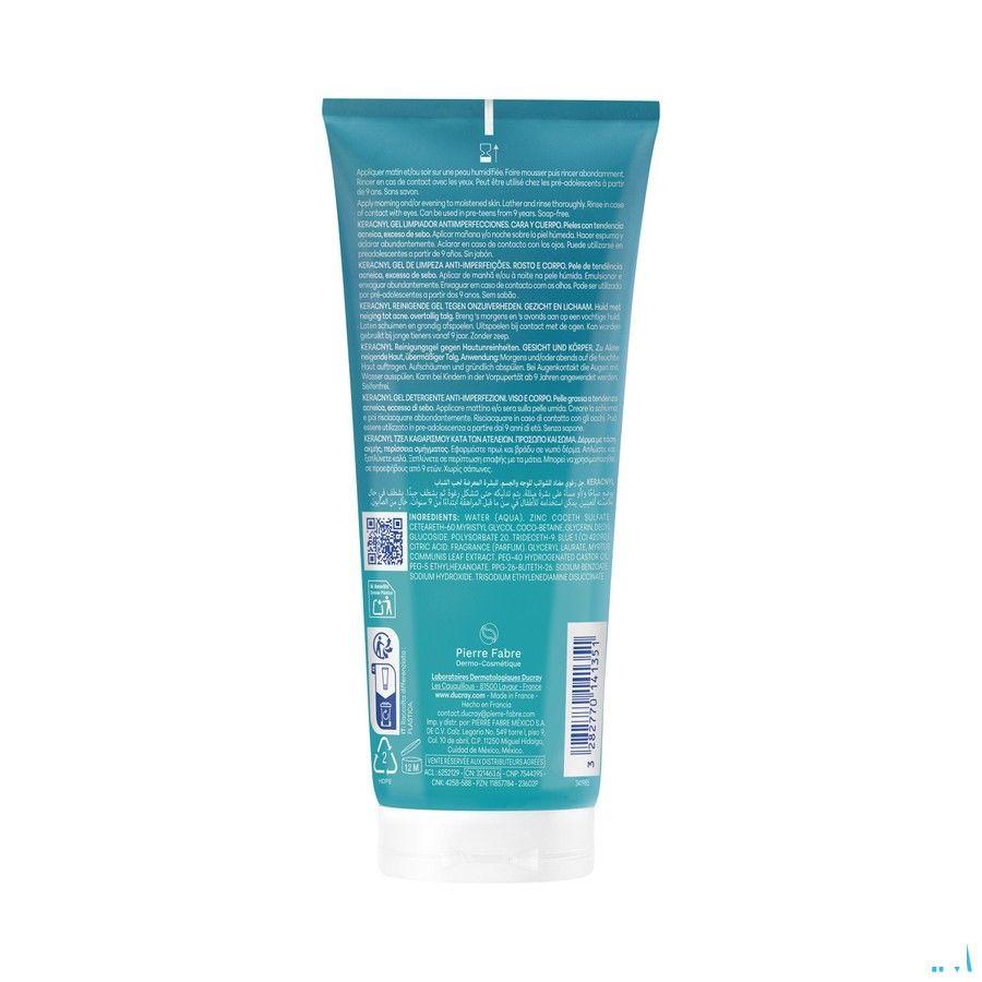 Ducray Keracnyl Gel Moussant 200 ml  -  Ducray Benelux