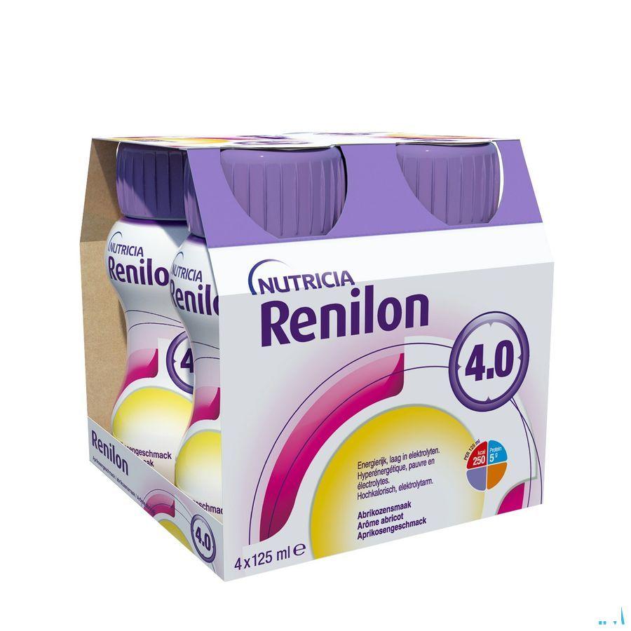 Renilon 4.0 Abrikoos Fles 4x125 ml 570978  -  Nutricia