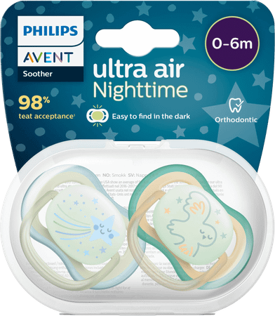 Philips Avent Fopspeen +0M Air Night Mix Scf376/17