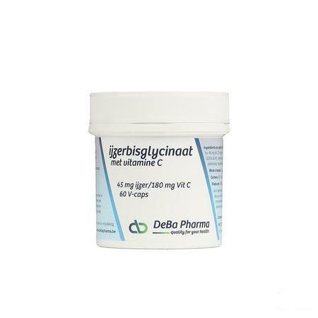 Ijzebisglycinaat 45Mg + Vit C 180Mg V-Caps 60  -  Deba Pharma