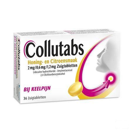 Collutabs Honing Citr. 2 mg/0,6 mg/1,2 mg Zuigtabl 36