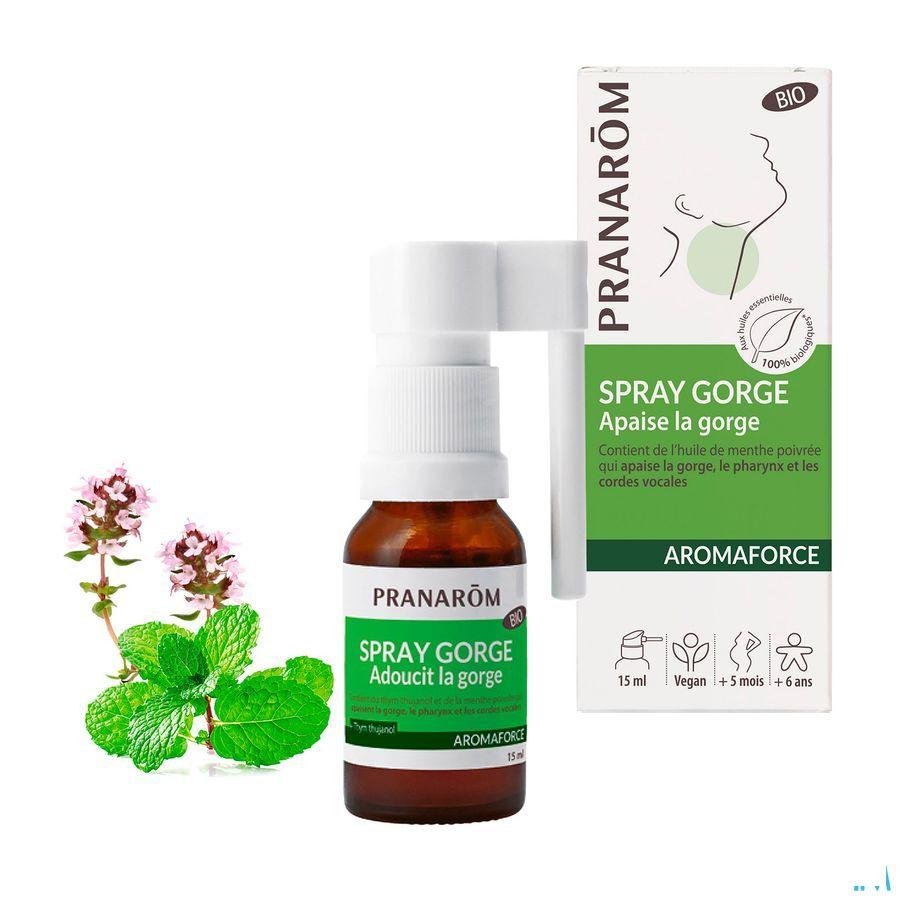 Aromaforce Bio Spray Gorge Apaisant 15 ml  -  Pranarom
