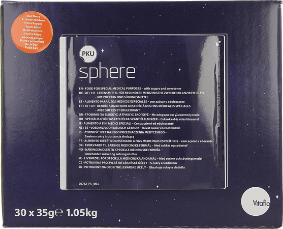 Pku Sphere 20 Rode Vruchten 30 X 35G