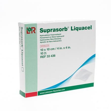 Suprasorb Liquacel Vezelverb Hydroact. 10X10Cm 10  -  Lohmann & Rauscher