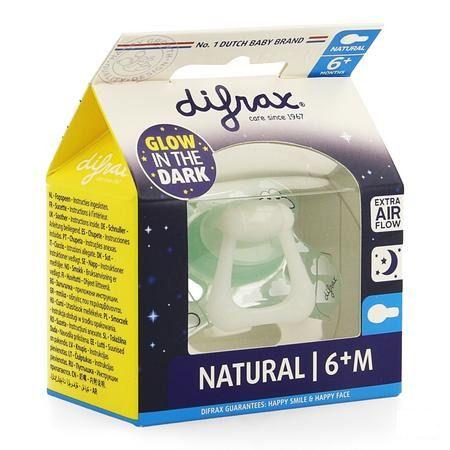 Difrax Fopspeen Natural 6 + Nacht  -  Difrax