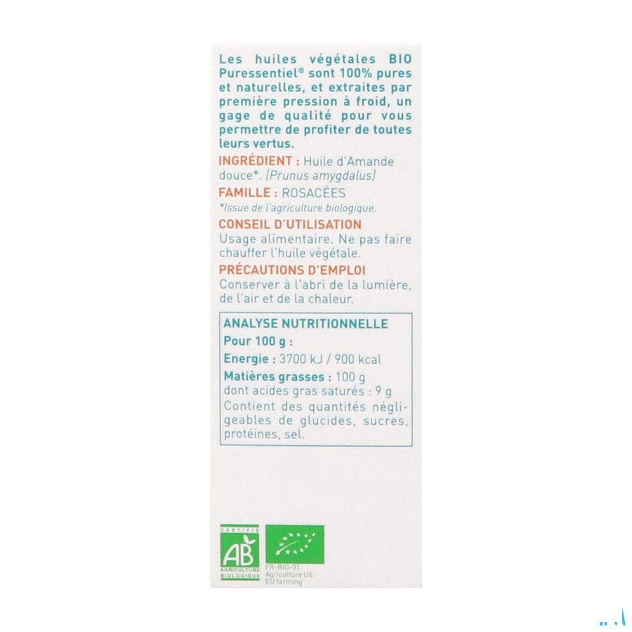 Puressentiel Huile Vegetale Bio Amande Douce 50 ml  -  Puressentiel