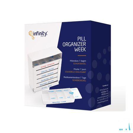 Pill Organizer Semaine Couvercle Glissant  -  Infinity Pharma