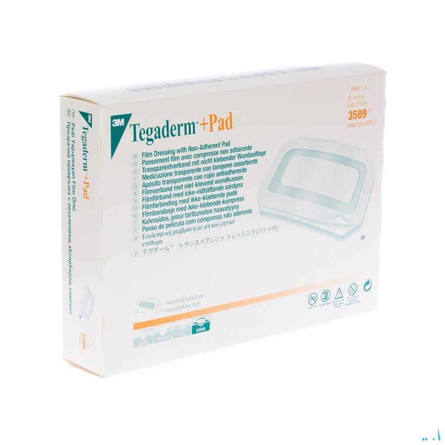 Tegaderm + Pad 3m Transp Steril 9cmx15cm 5 3589p  -  3M